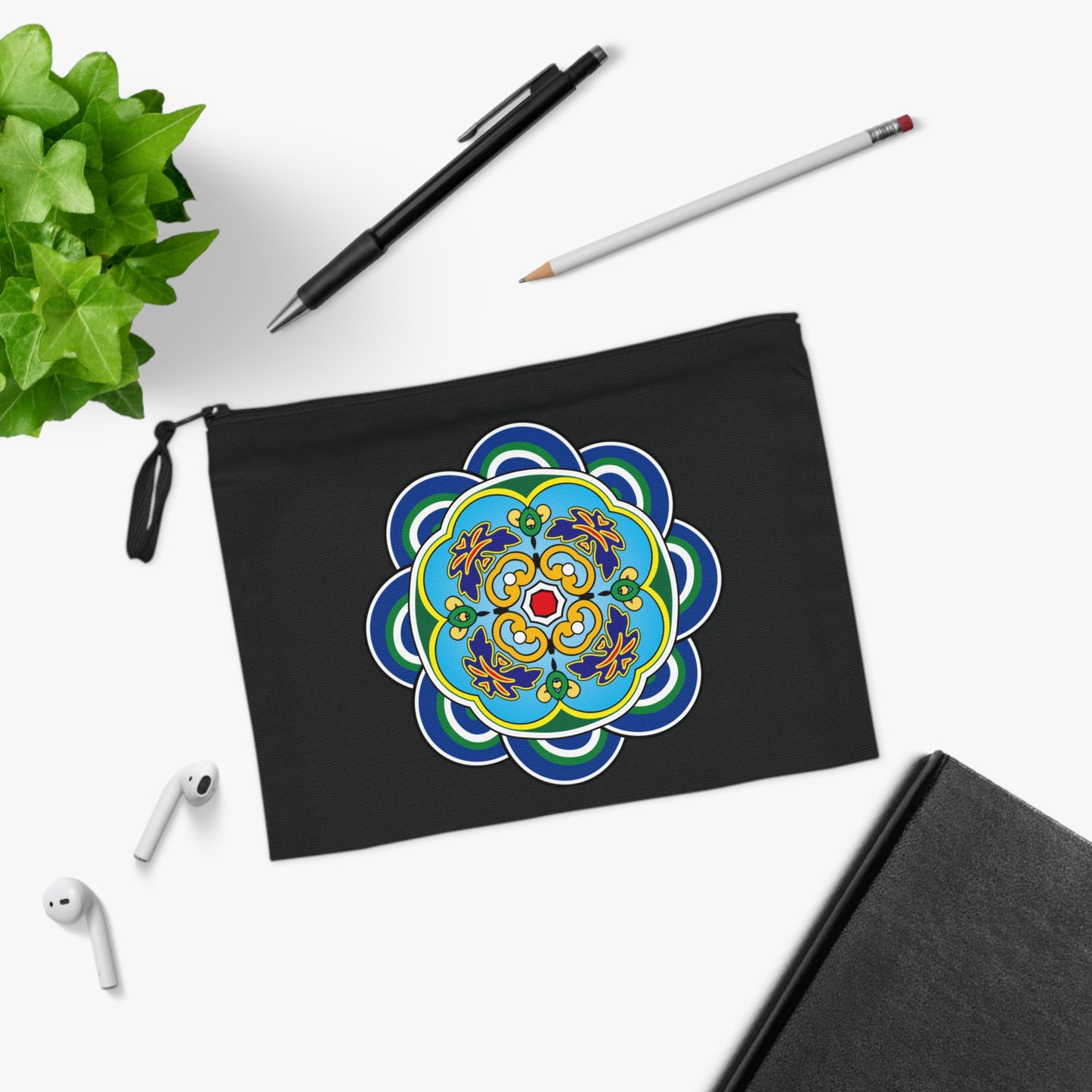 Artistic Floral Pouch - 'Strength in Softness' Design