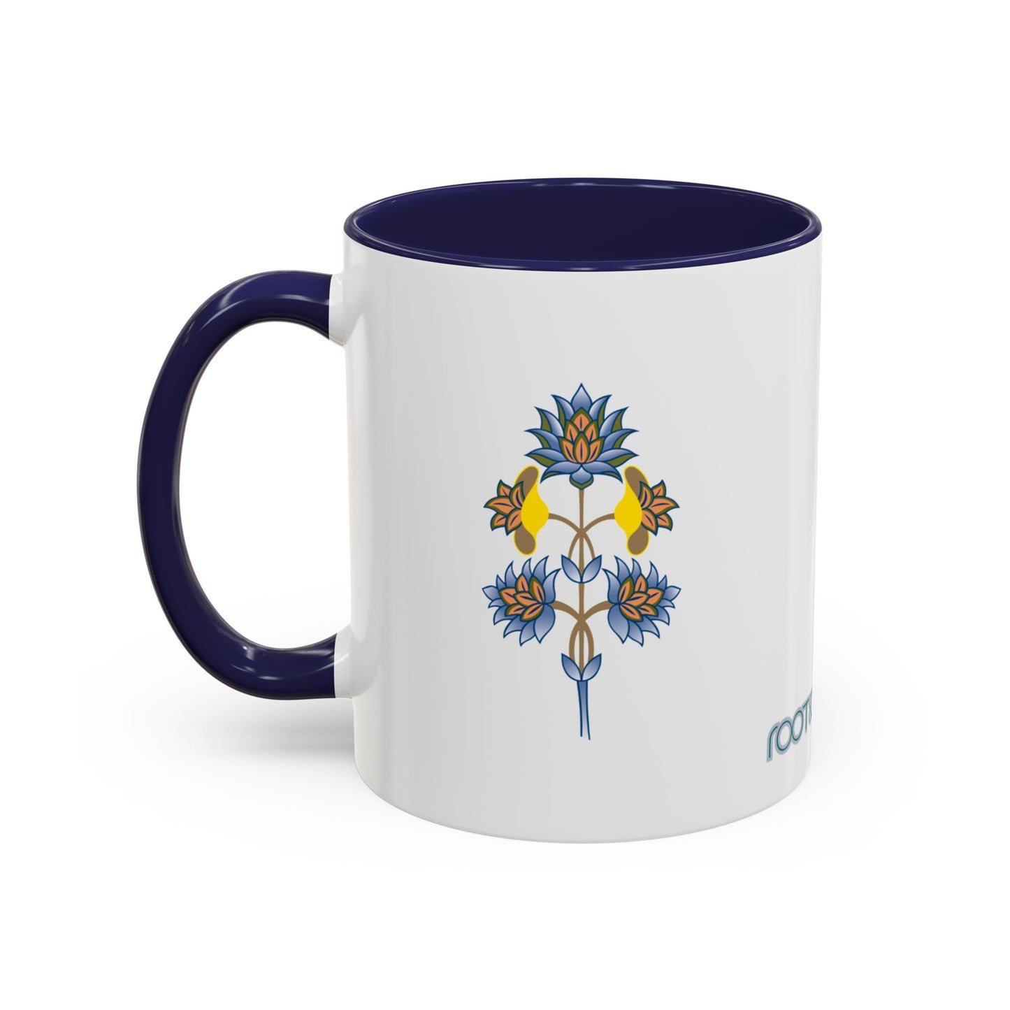 Rooted & Rising Accent Mug - Inspirational Floral Design